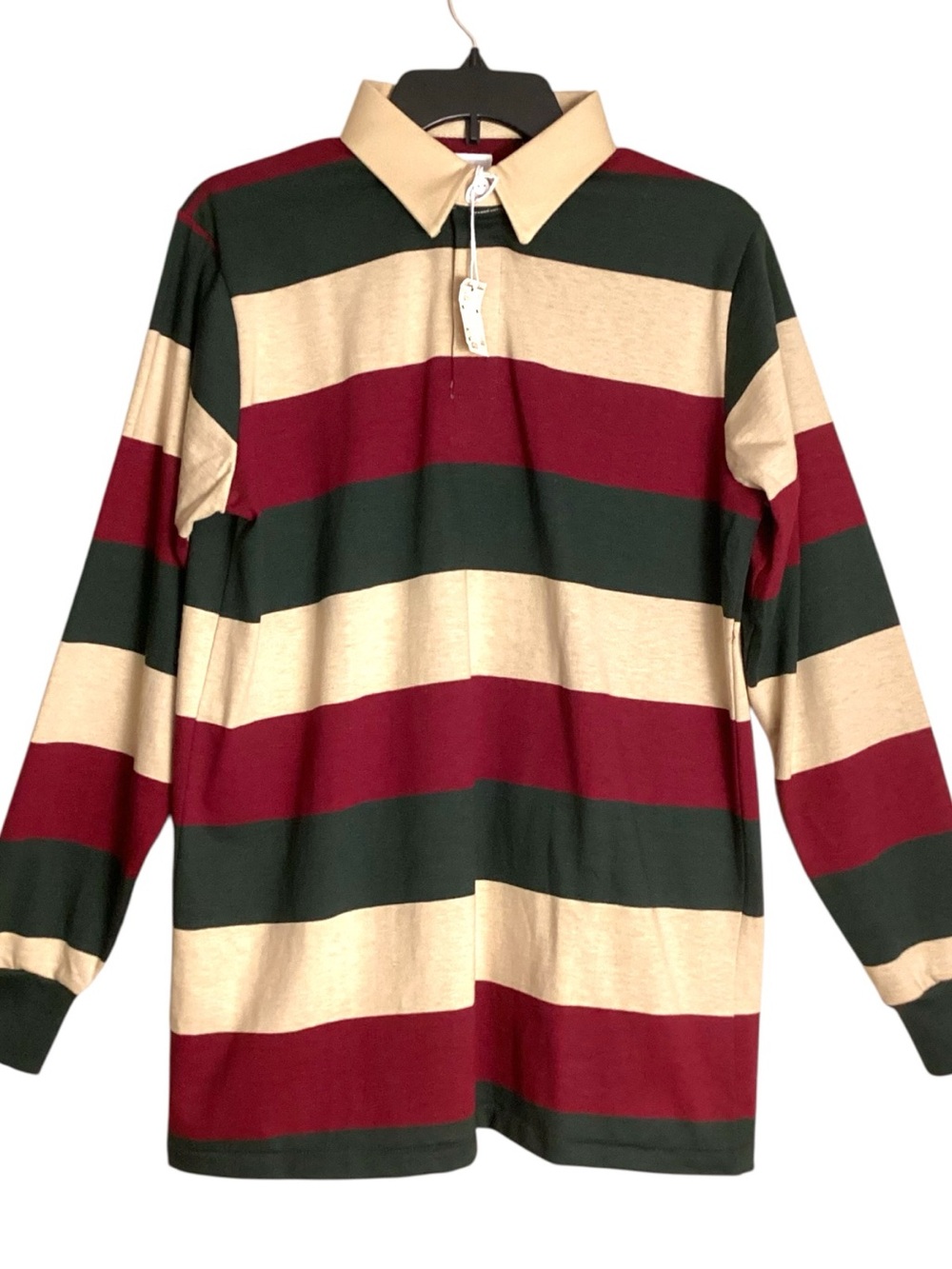 Vintage 80s Brooks Brothers Brooksgate Striped Rugby Shirt Large NWT